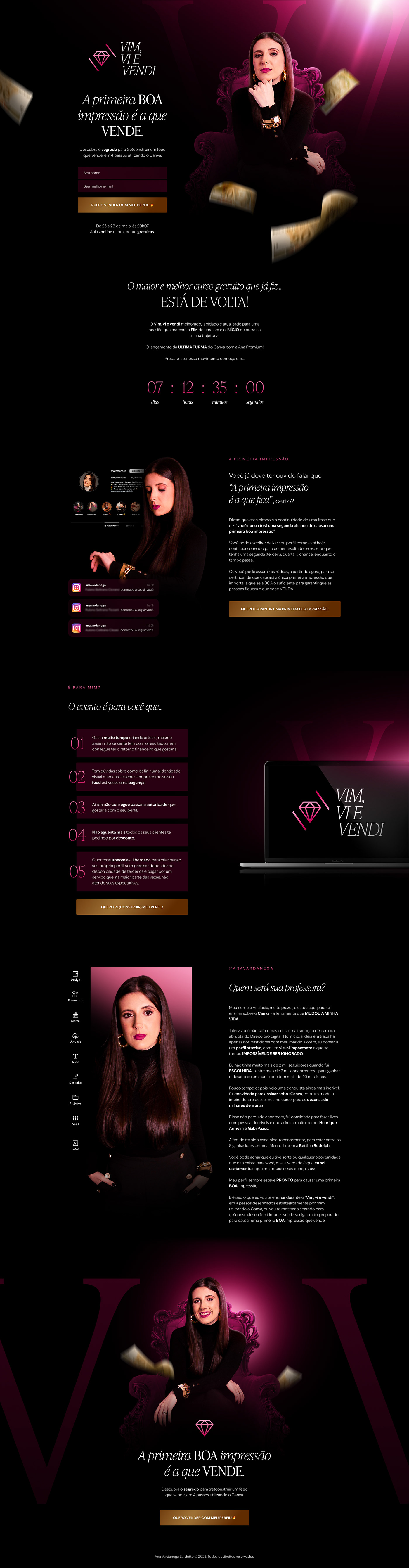 canva criativos elementor infoproduto lançamento landing page marketing digital Página de captura pagina de vendas Webdesign