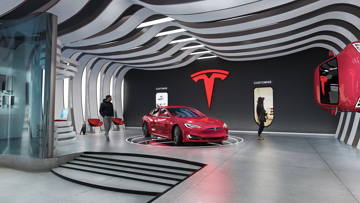Tesla Concept Showroom. 