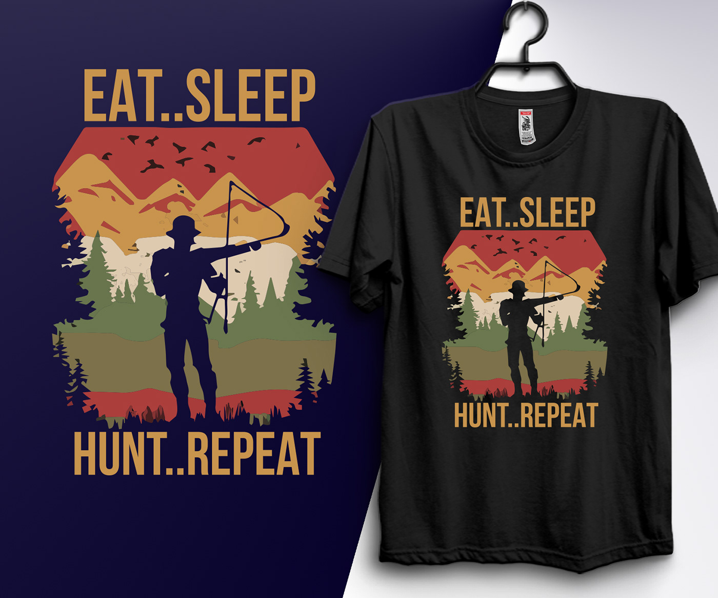 Tshirt Design t-shirt apparel streetwear Amazon Hunting deer graphic design  hunting tshirt