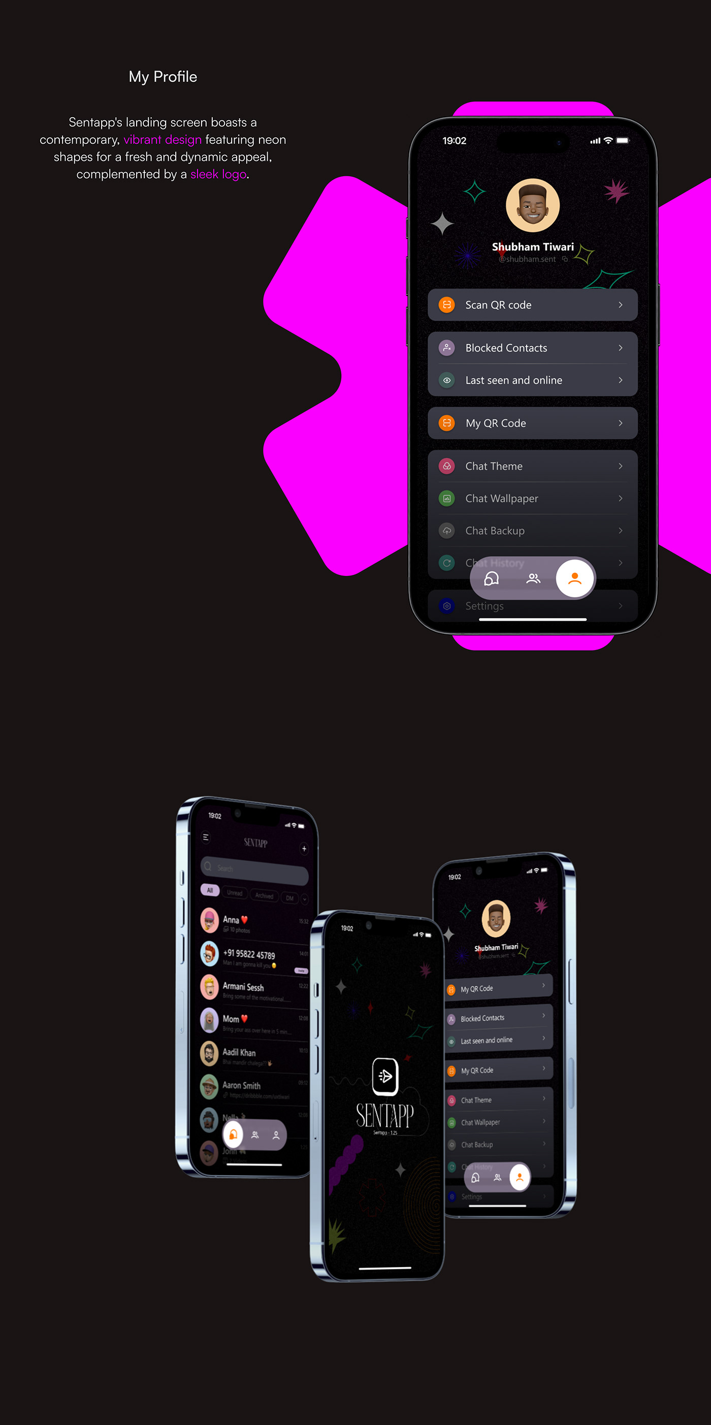ux UI UI/UX ux/ui app design chat app Behance fresh funky new