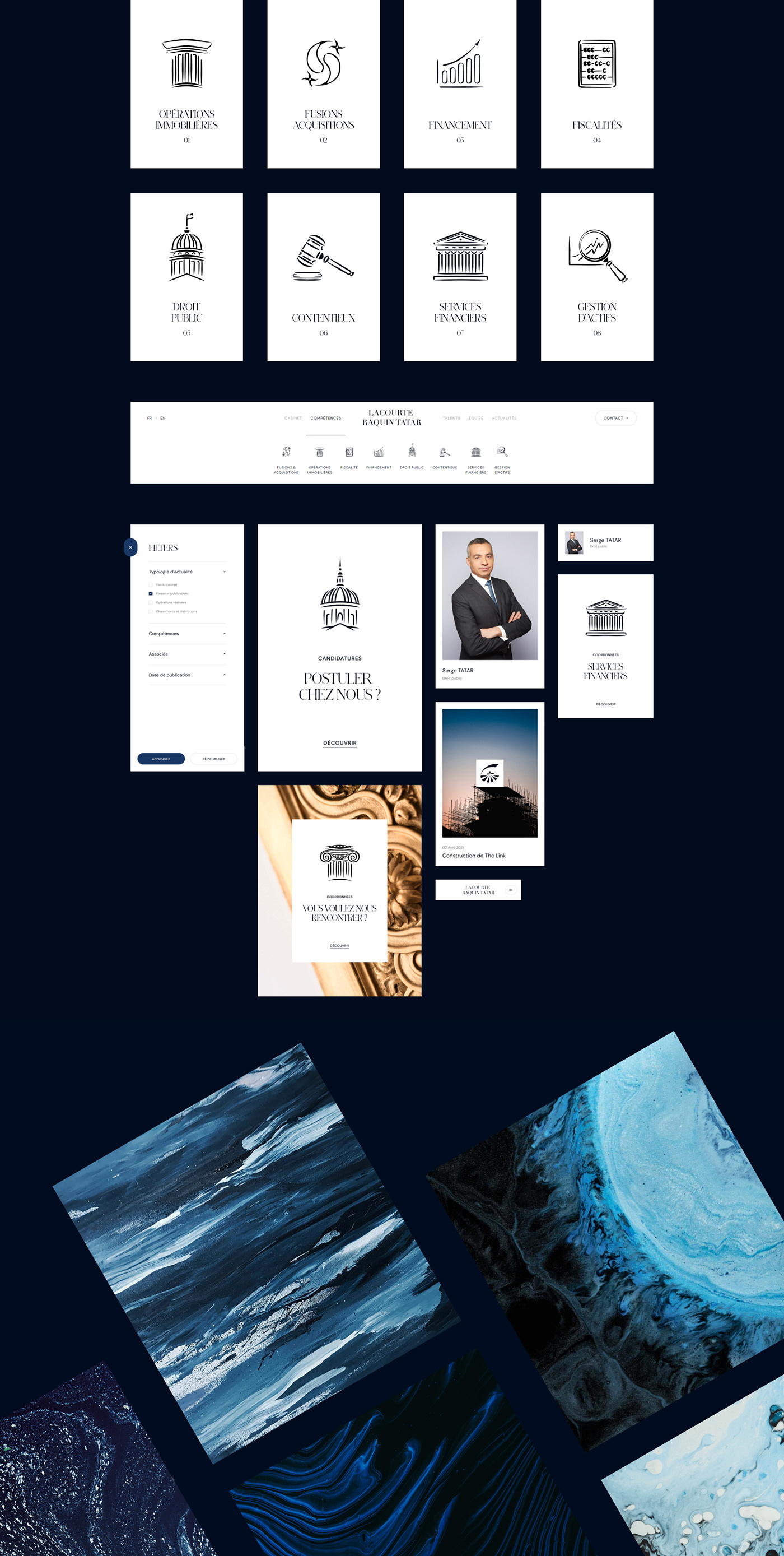 avocat contemporary font luxe luxury Luxury Design modern Web Design  Website Website Design