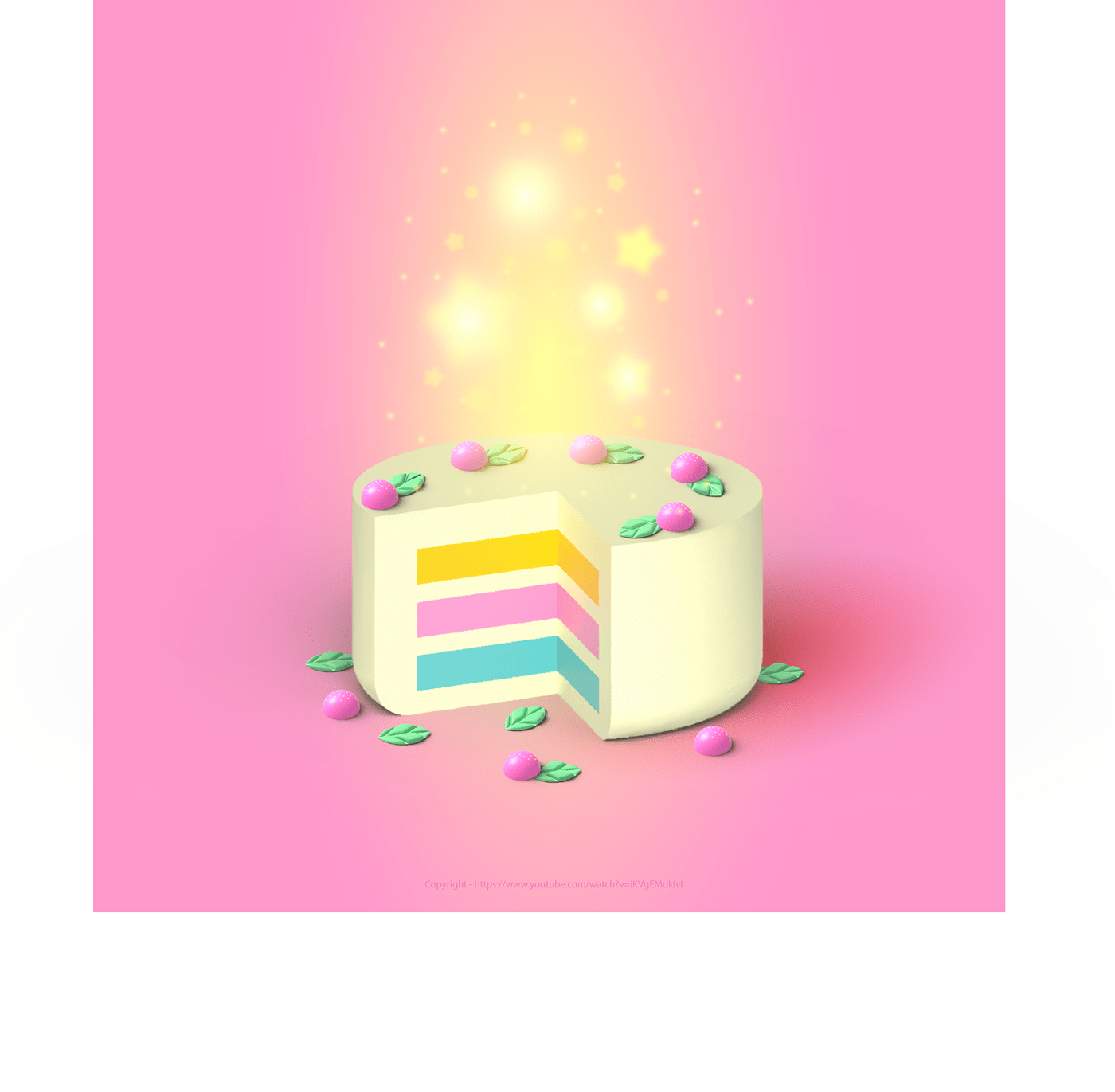 animation  animation 3d birthday cake cake celebration Illustrtator