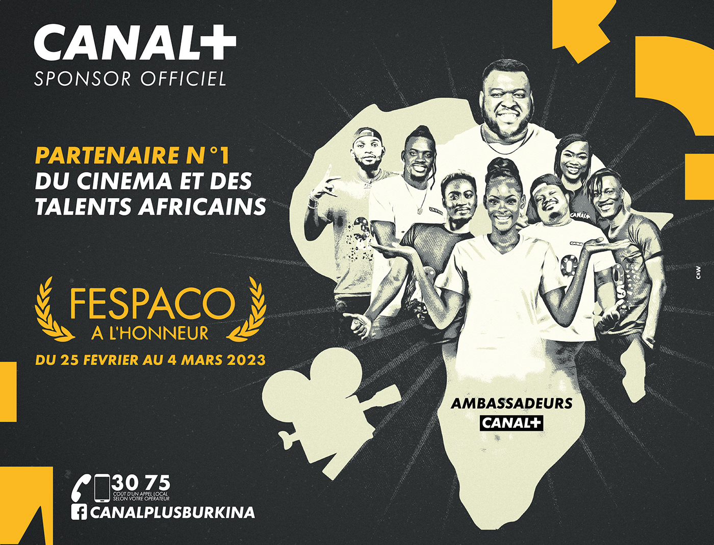 Advertising  africa Burkina Faso c&w Canal+ Cinema Fespaco ILLUSTRATION  ouagadougou promo