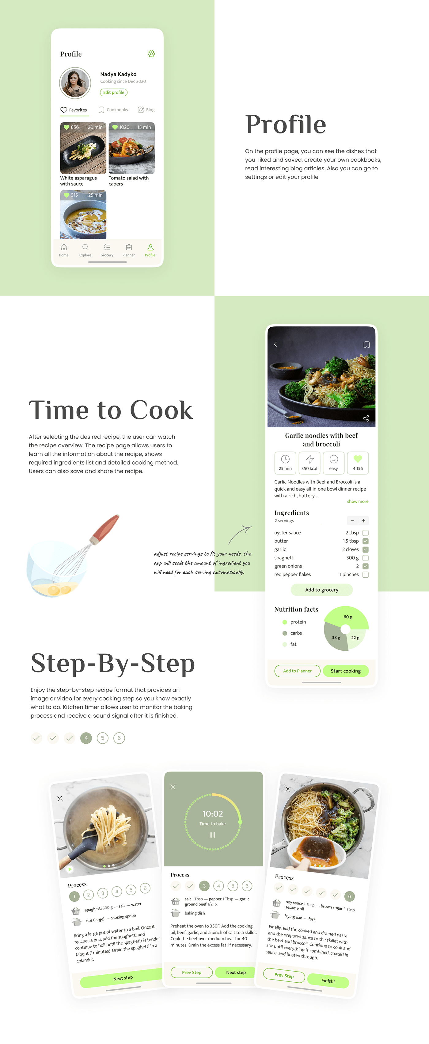 Figma Food  kitchen Mobile app ui design UI/UX uiux Web Design  еда рецепты