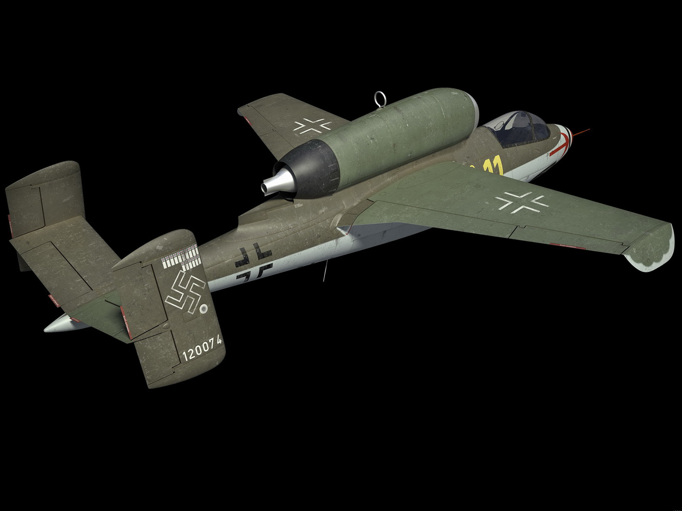 Aircraft Fighter he-162 Heinkel Luftwaffe