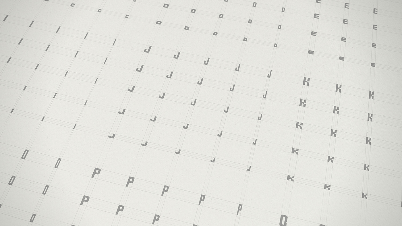grid font diagonal regular flexible Exhibition  sketch horizon vertical circle family font