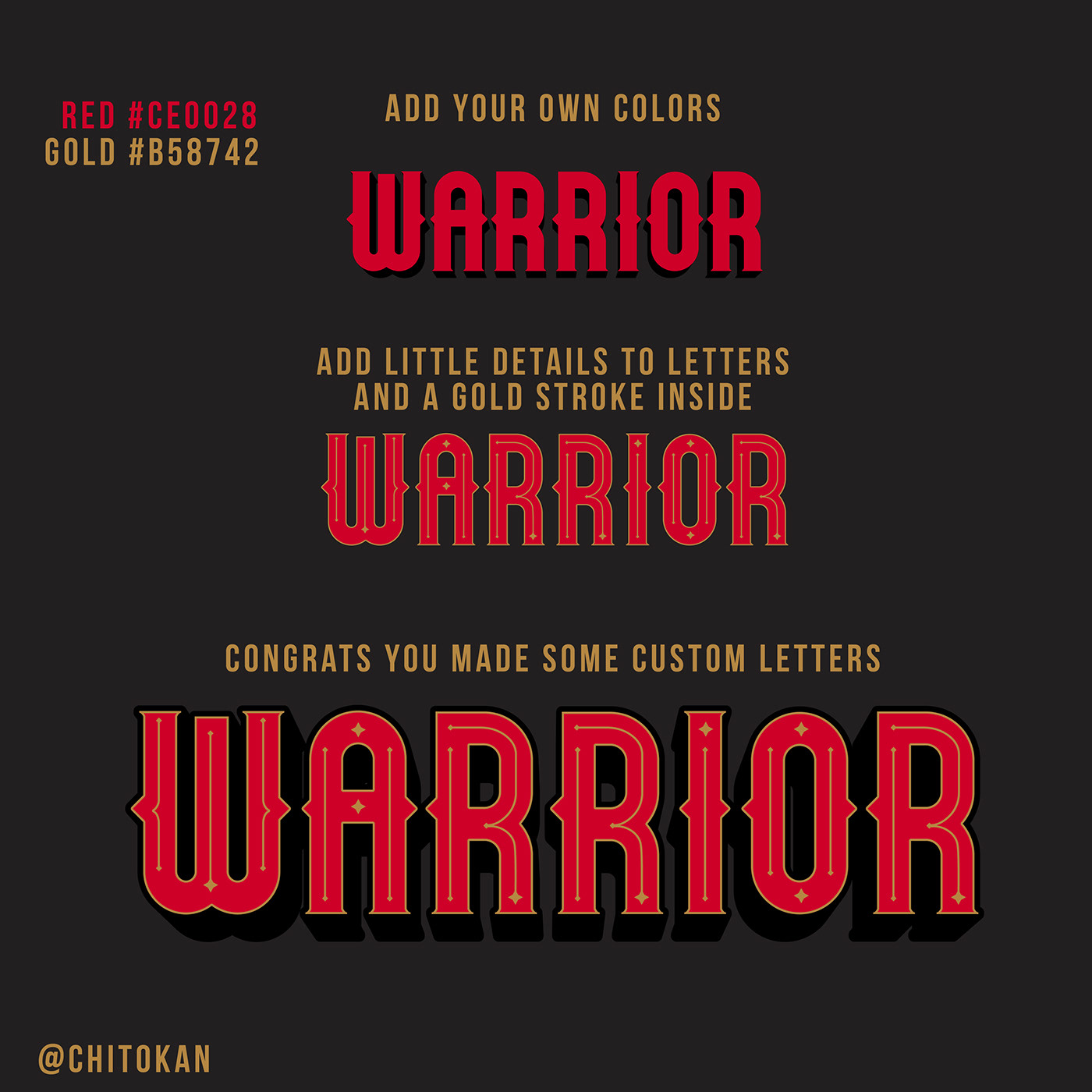 Array how its made how to Illustrator lettering Patterns tutorial vintage warrior