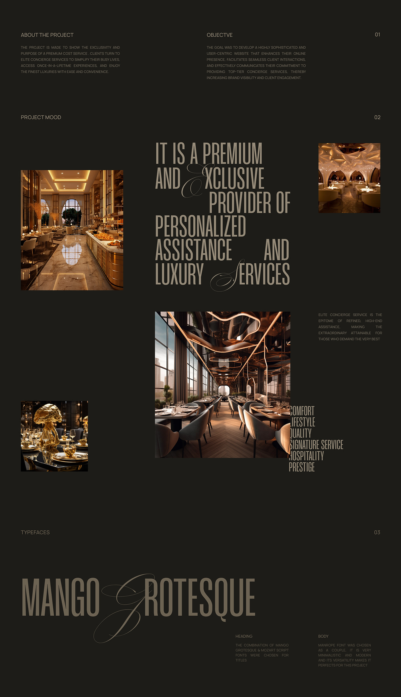 design concierge luxury UX design landing page Figma Web Design 