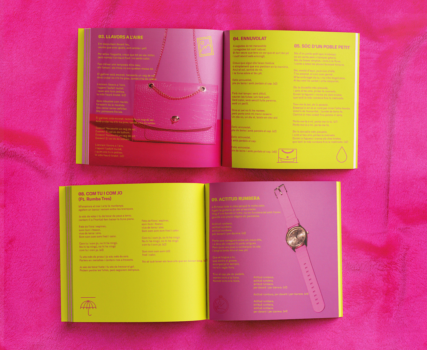 art direction  CD cover lucky music pink still life Advertising  graphics handcrafted video