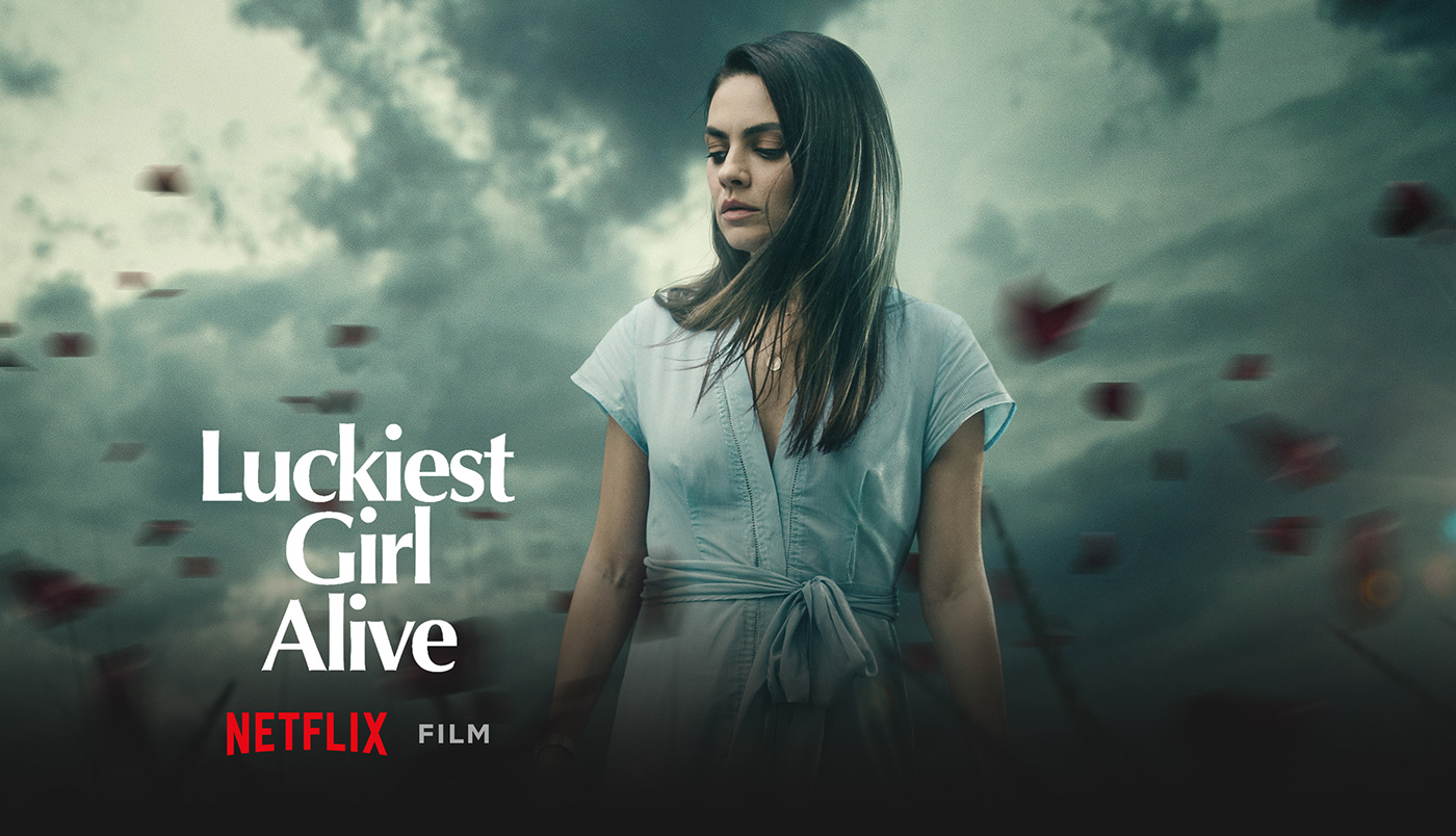 Creative Direction  key art luckiest girl alive movie poster Netflix Poster Design postproduction product design  retouch