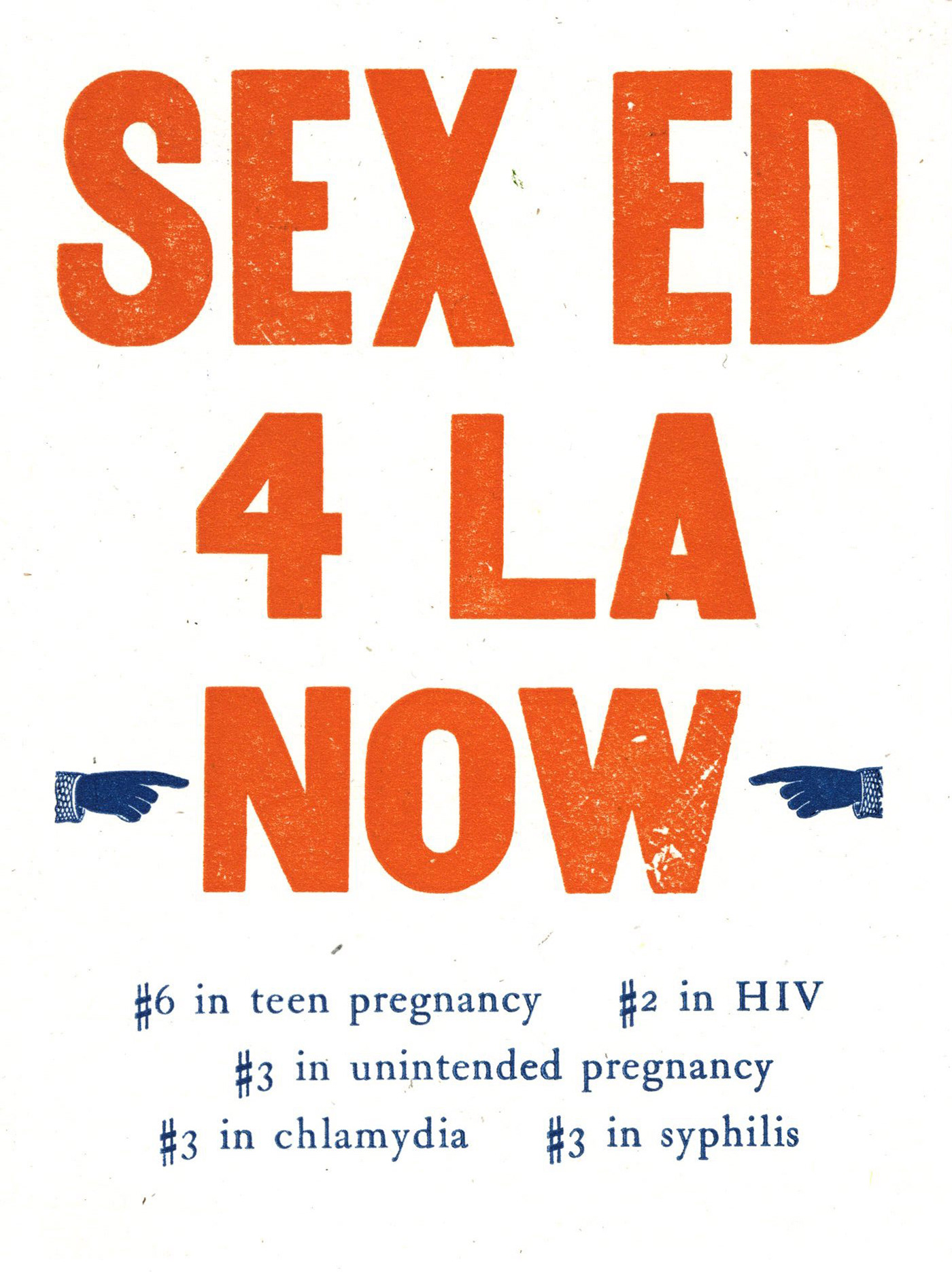 letterpress postcards sex ed birth control sex education louisiana wood type