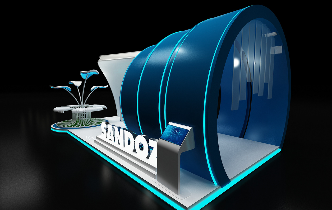 Display Sandoz booth Stand exhbo Pharma medical novarts