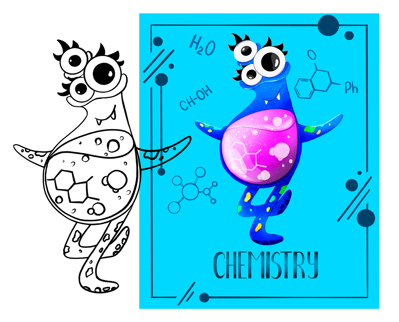 Character design  concept art digital illustration fantasy ILLUSTRATION  sketch monster notebook school School Project