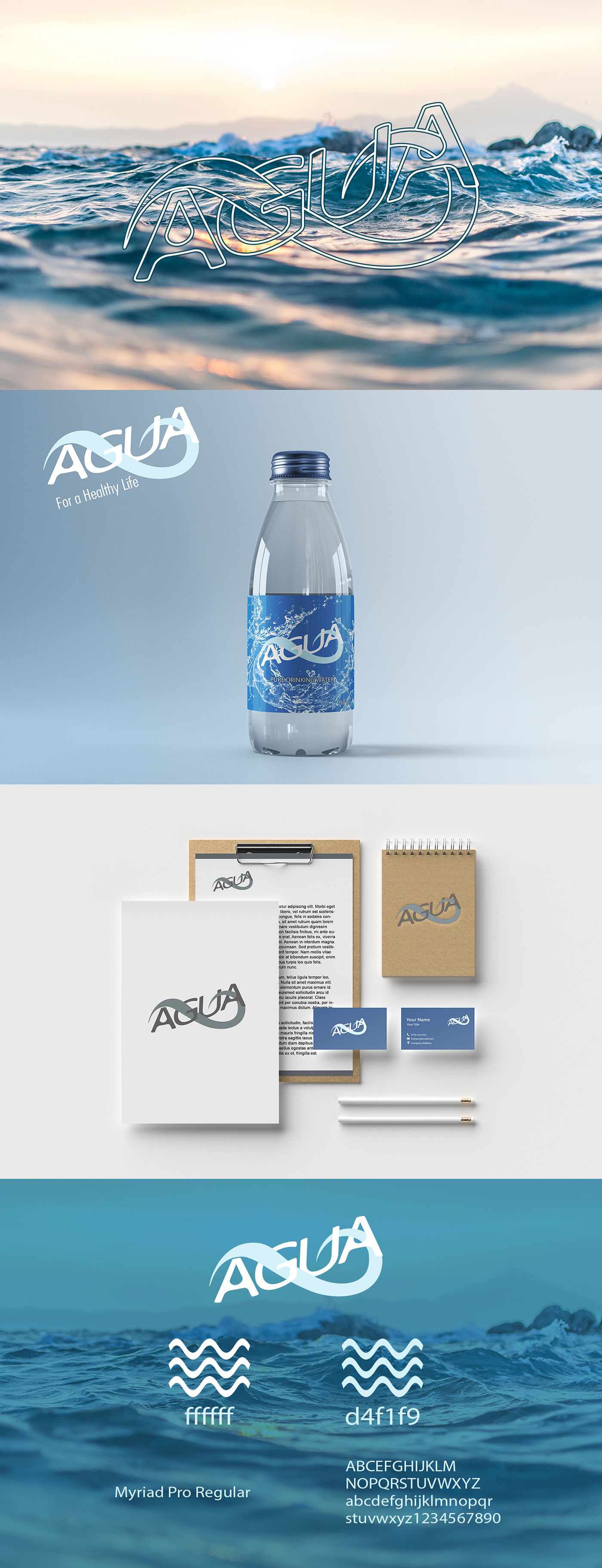Advertising  brand identity branding  bussiness card graphic design  logo Logo Design product design  water waterbottle
