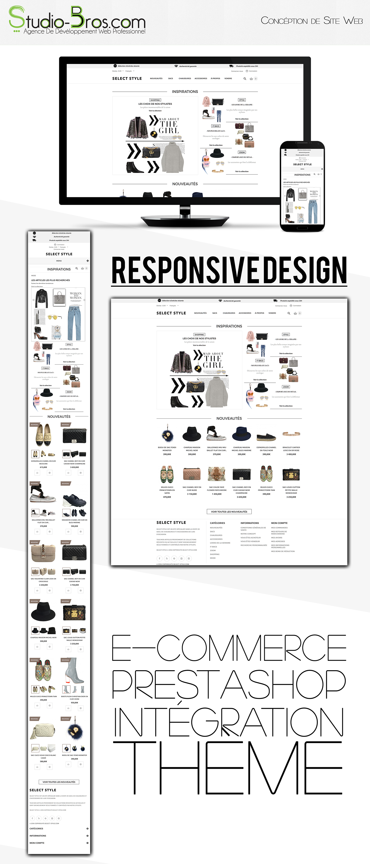 design web site Conception Web Ecommerce Fashion  luxury