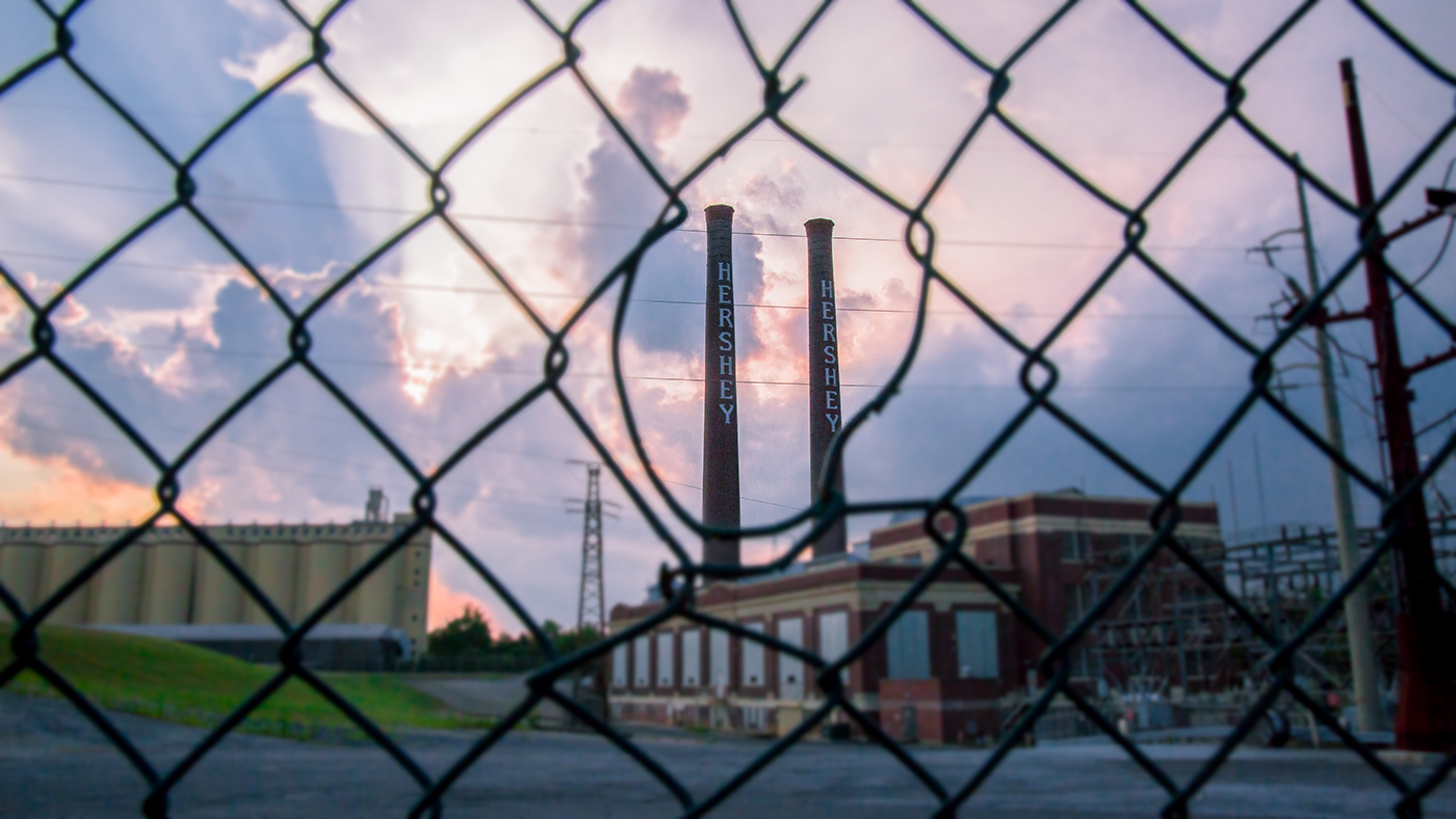 hershey PA Pennsylvania chocolate factory photo sunset timelapse