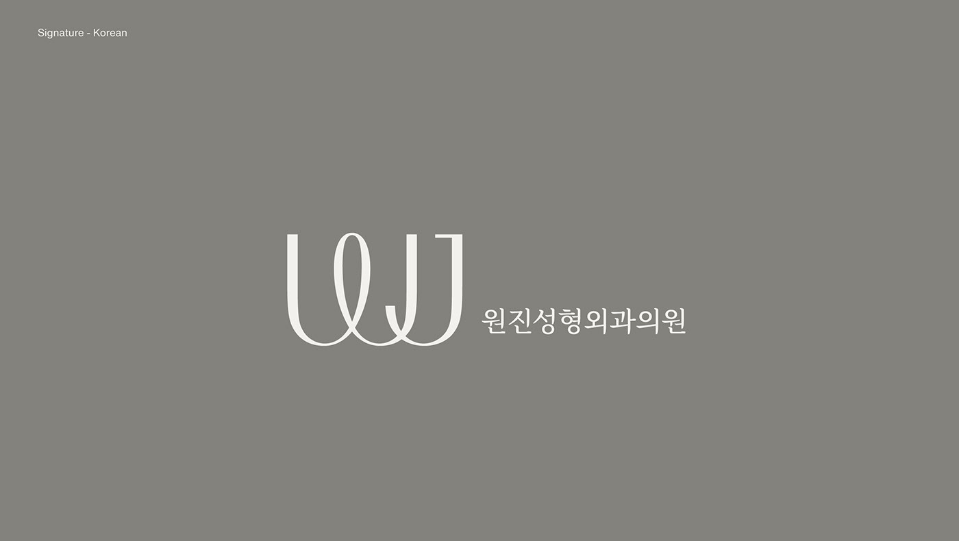BI brand branding  hospital huskyfox identity plastic surgery symbol wonjin bx