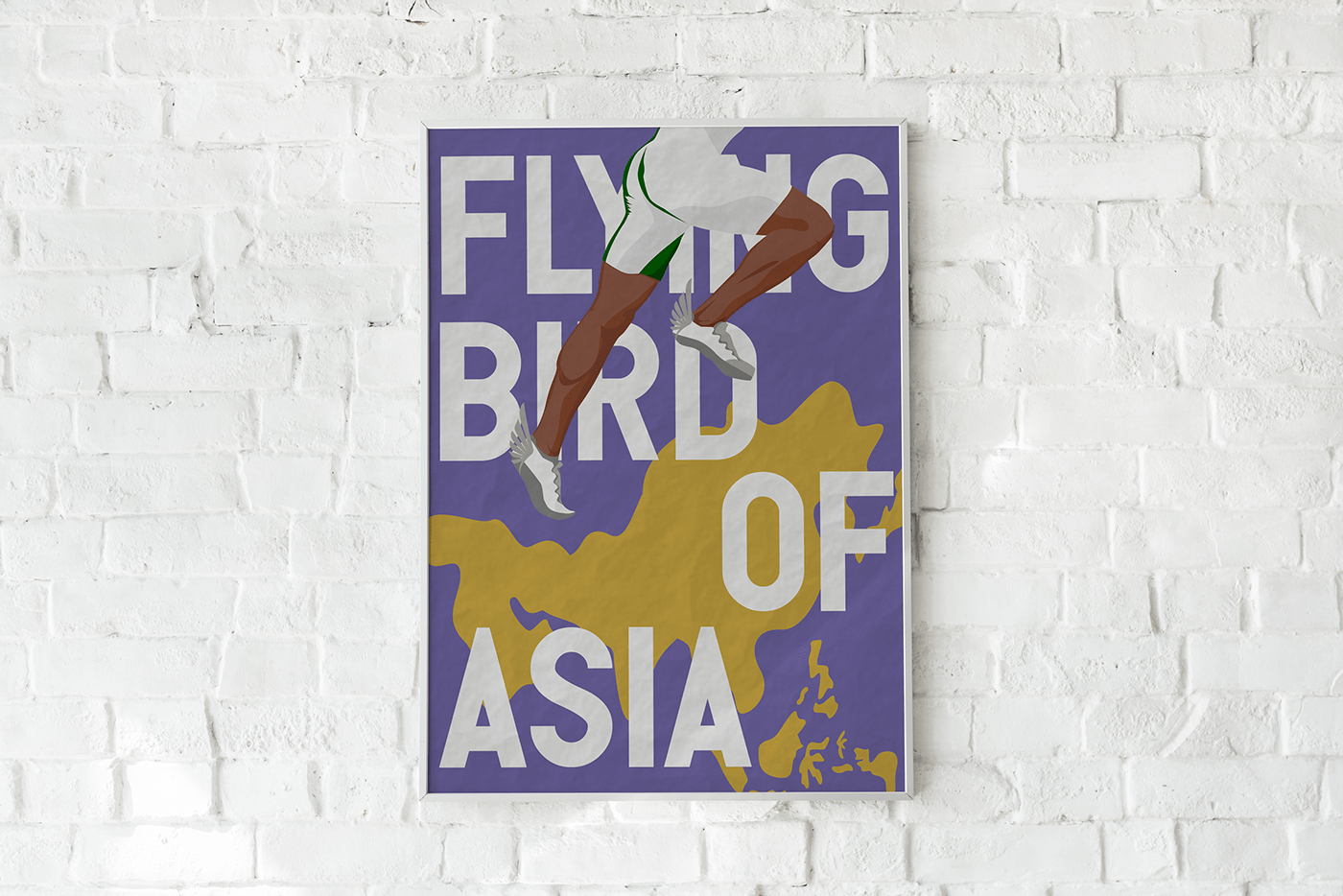 athletics bird graphic design  ILLUSTRATION  Olympics poster Poster Design runner sport tribute