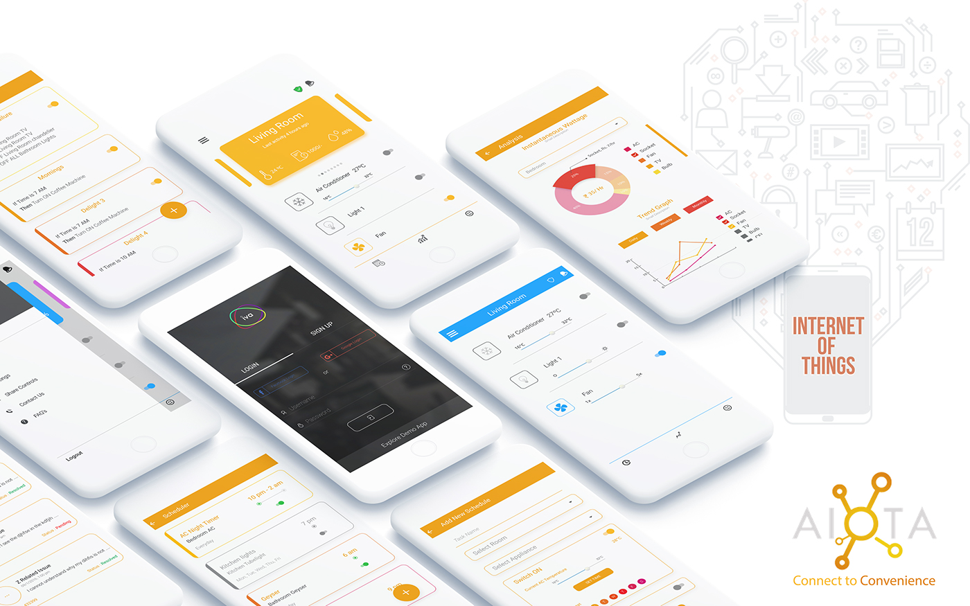 UI UX design IoT product design  Mobile app