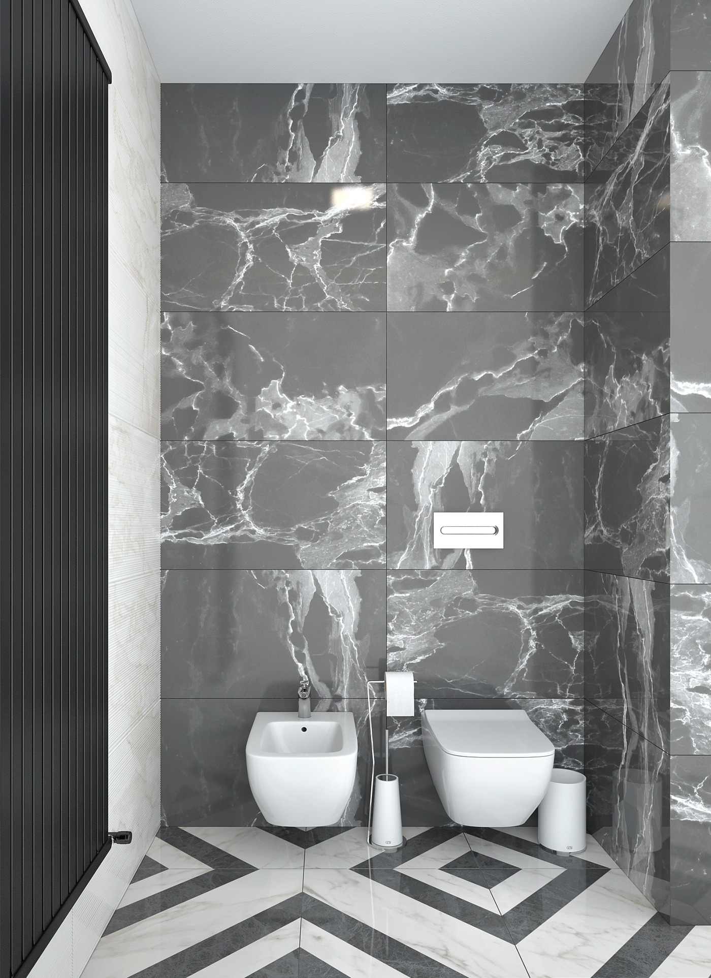 design architecture rendering minimalist bathroom Дизайн архитектура визуализация минимализм ванная санузел
