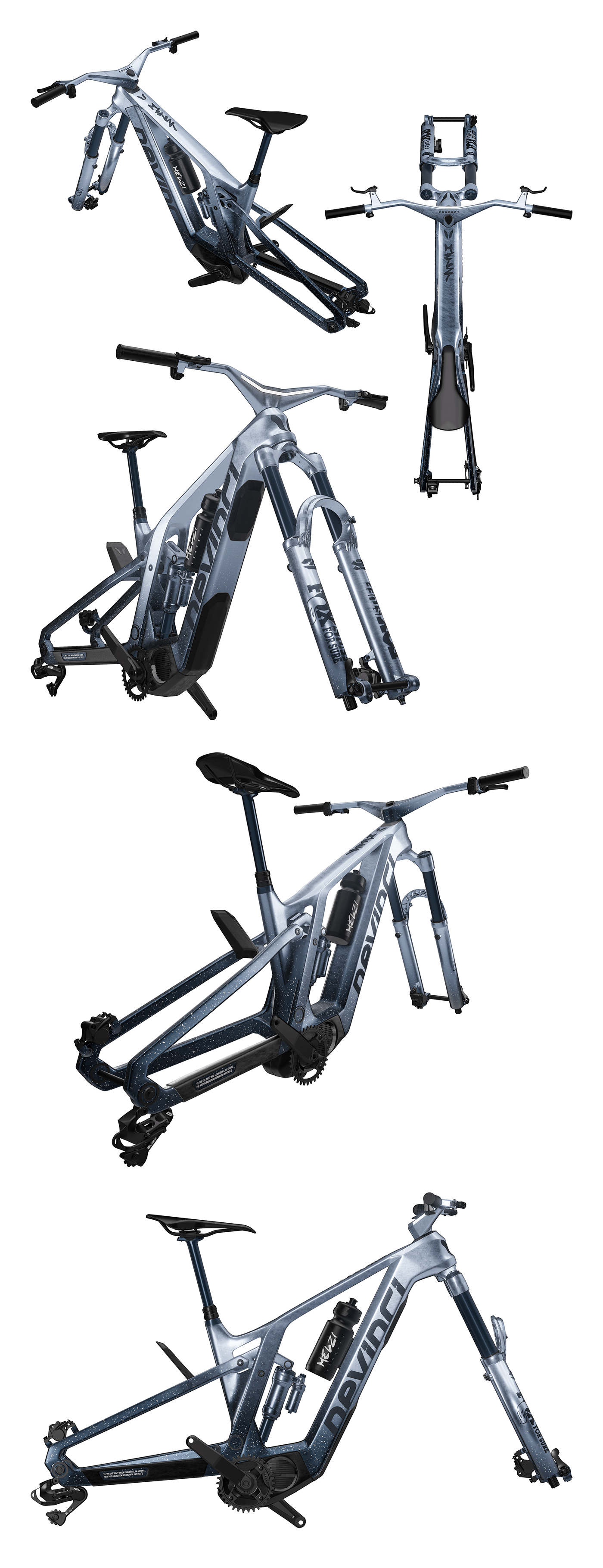3D Bicycle design devinci E-MTB melzi mountain bike MTB transportation Vehicle