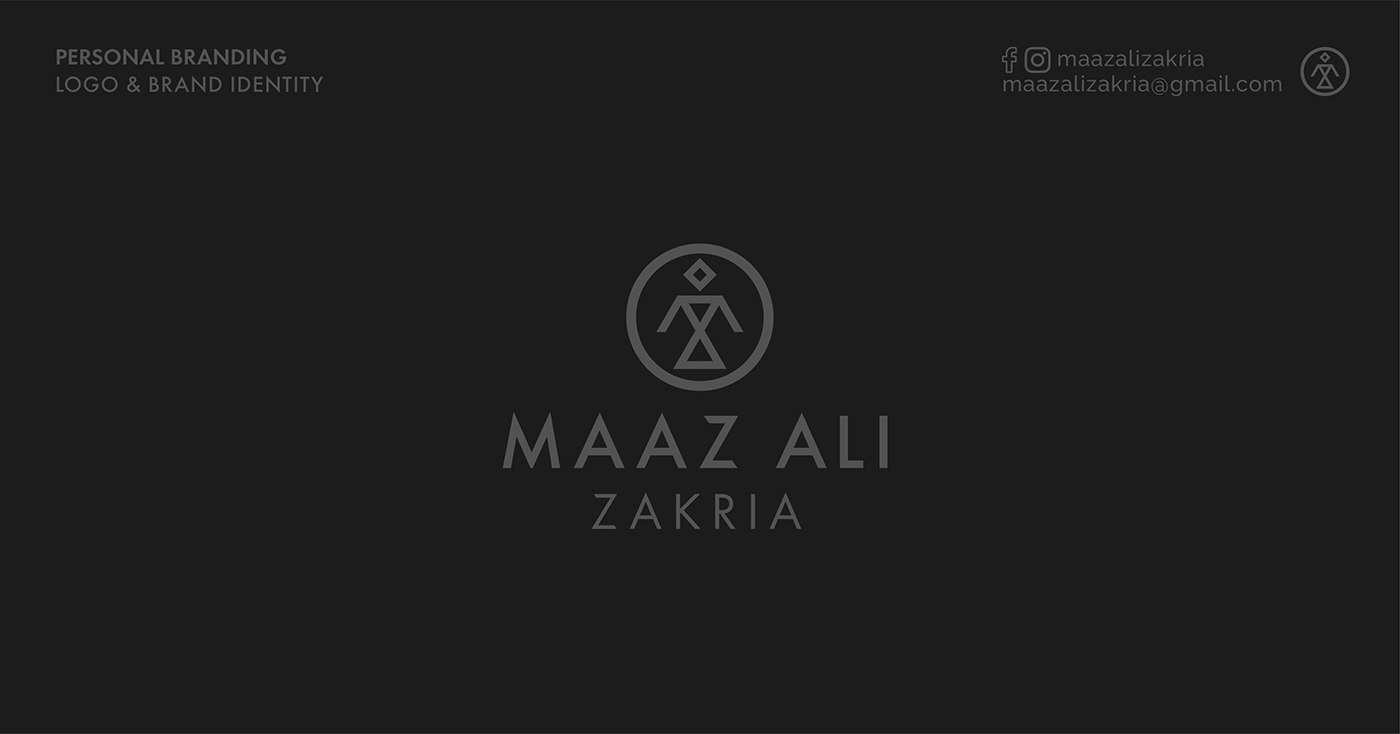brand brand identity branding  graphic design  logo Logo Design Maaz Ali Zakria personal branding