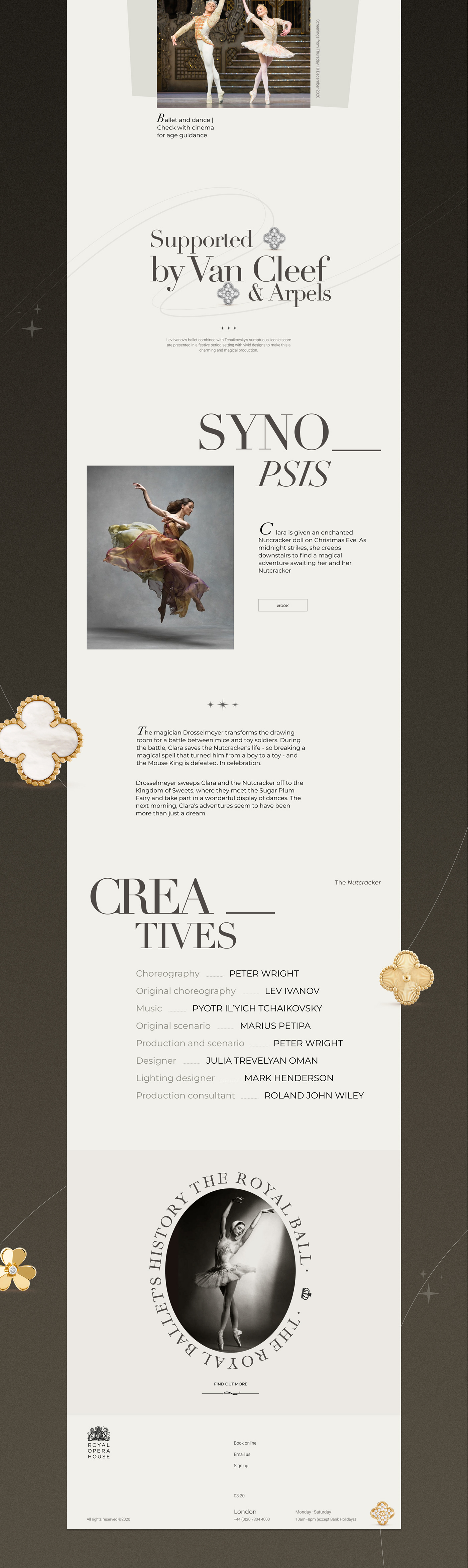 art ballet design grid opera redesign UI/UX uprock Web Project