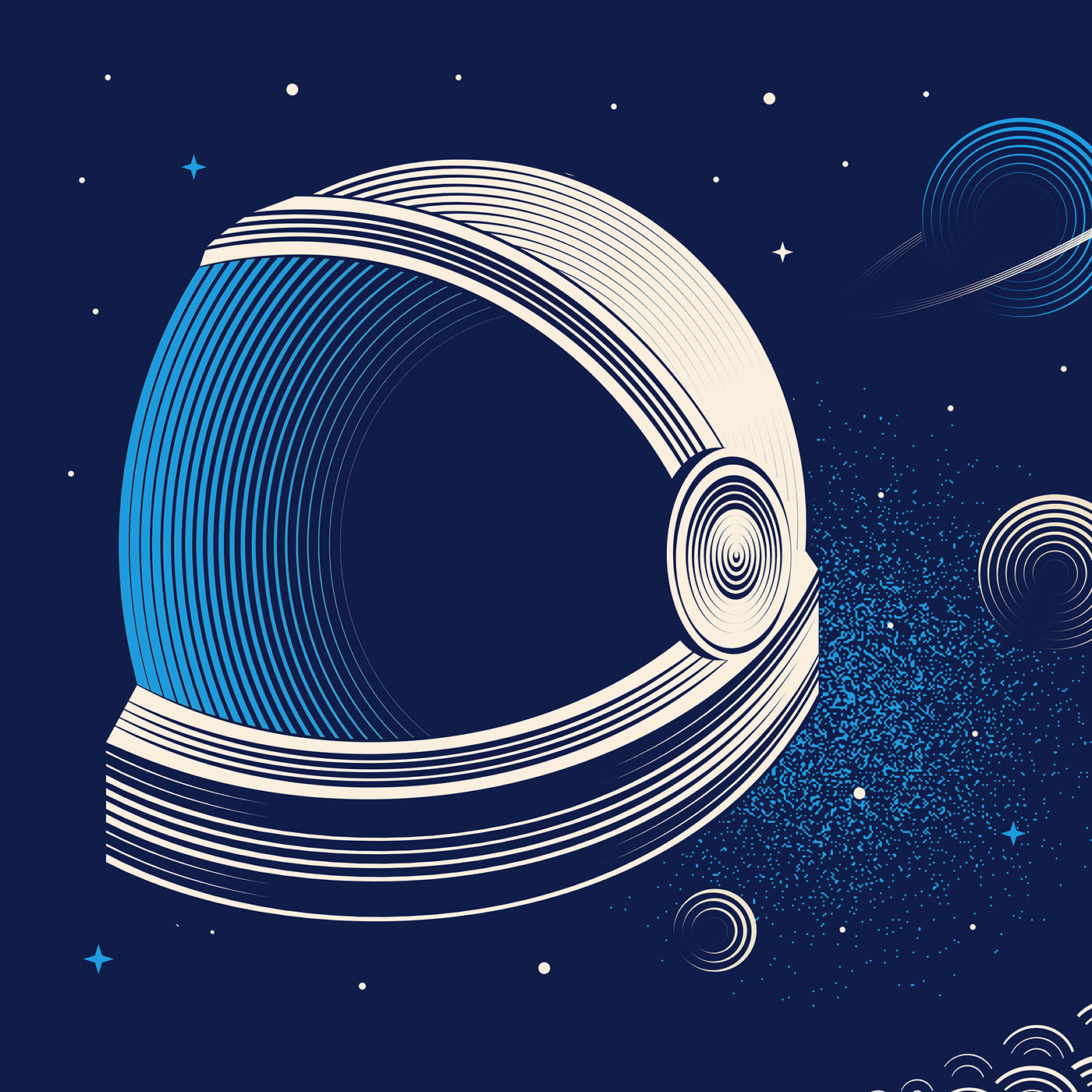 blue moon beer Space  apollo 11 Moon landing beer label logo astronaut astronaut helmet vector