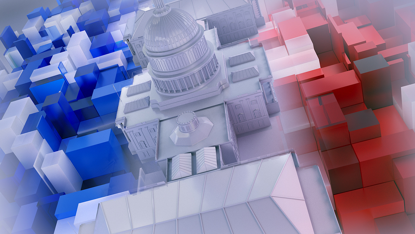 3D Capitol Hill congress Digital Art  motion design motion graphics  opener US Election usa washington dc