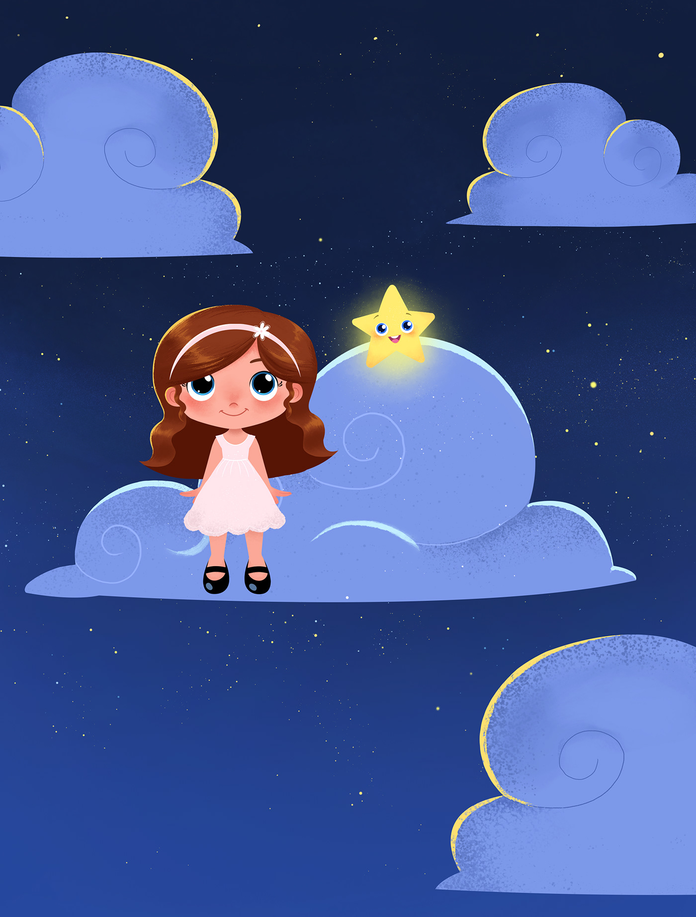 twinkle little star ILLUSTRATION  children illustration cute kawaii Character