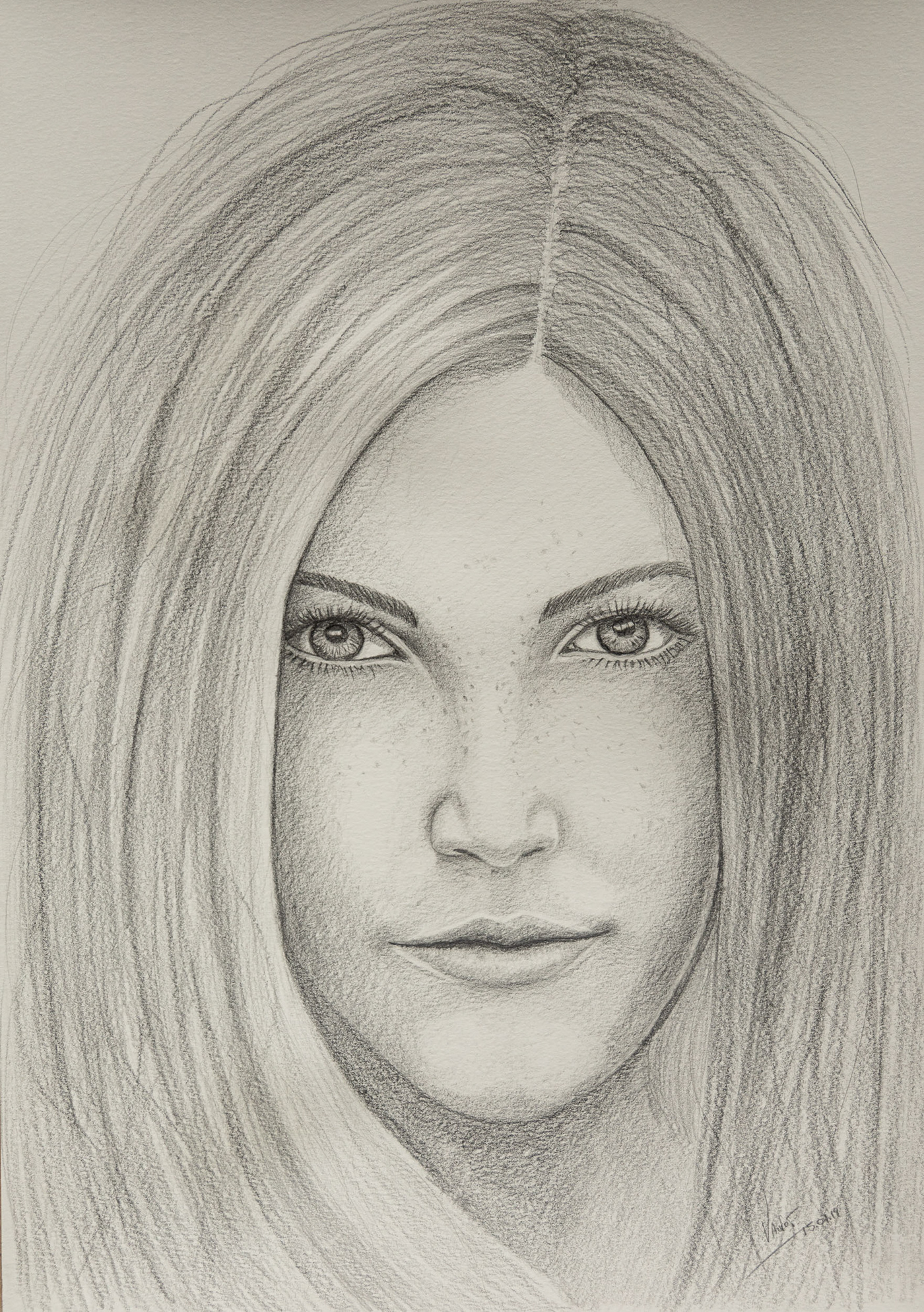 Drawing  beauty model femme girl portrait pencilart