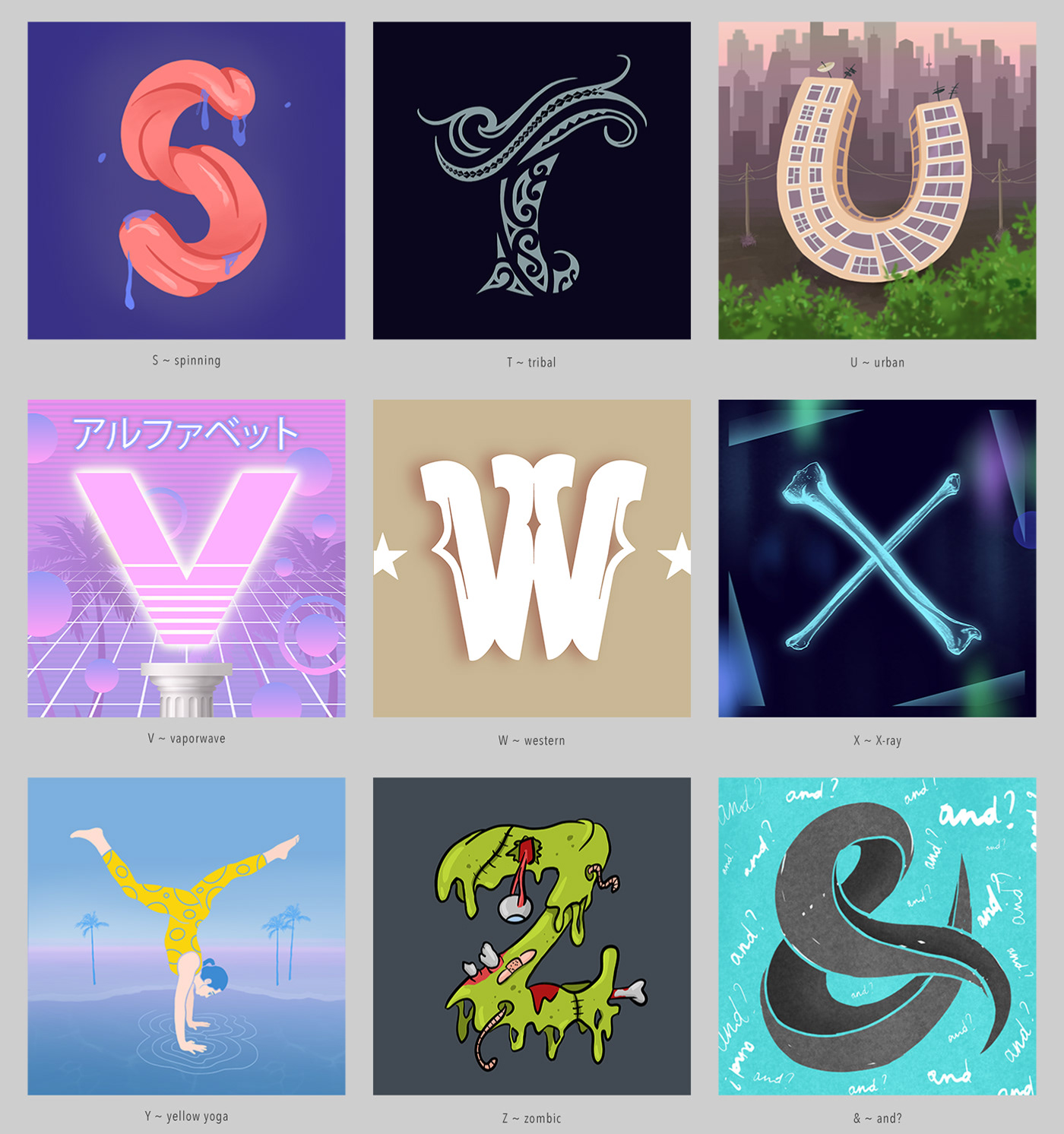 36daysoftype alphabet ILLUSTRATION  lettering type typography   alphabetart digitalart Letterart Letterdesign