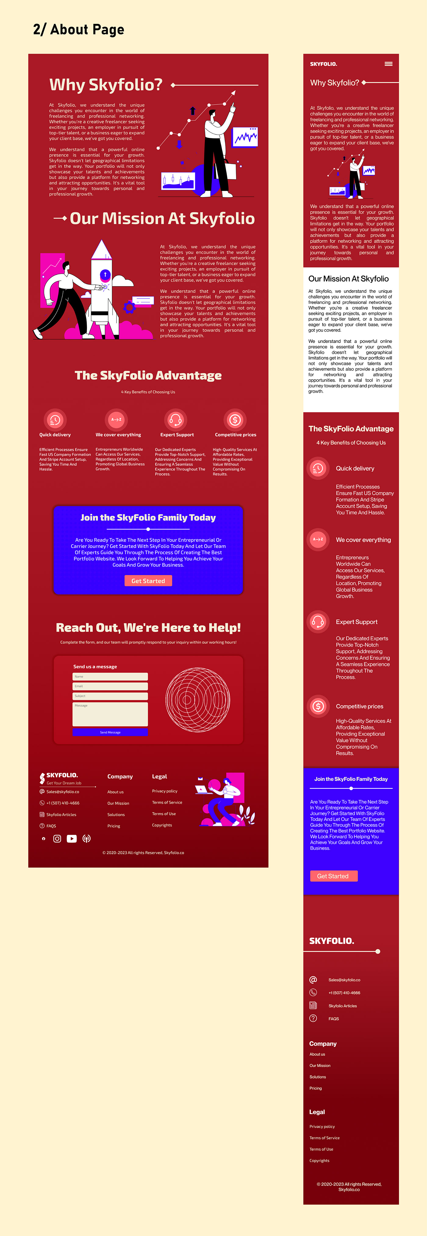Vibrant red digital agency template showcasing modern, innovative web design. Sleek layout 