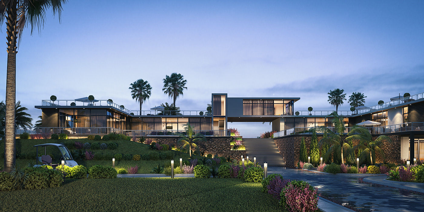 3dmax architecture design Render Villa visualization vray