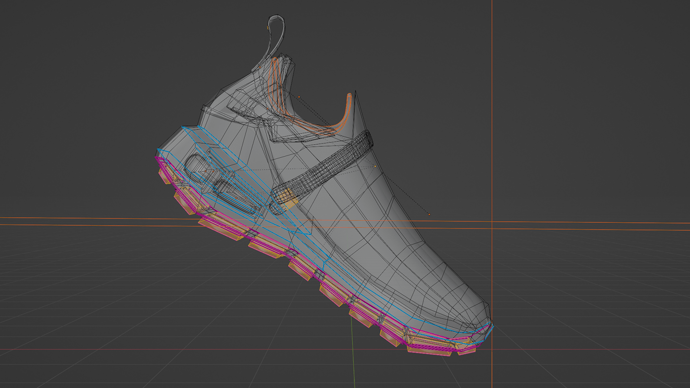 shoes modelling rendering 3D Render visualization modern product Blender 3D Model joggers