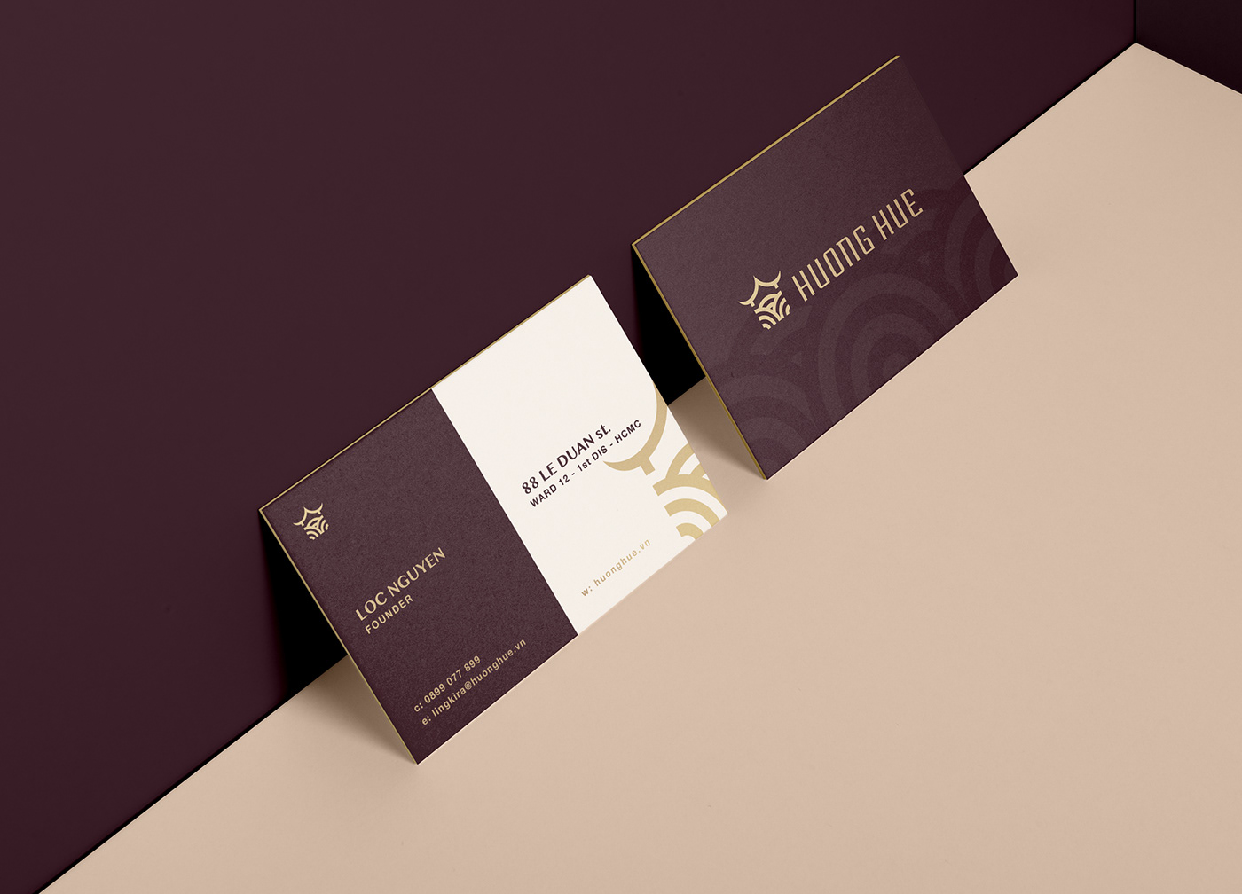 luxury gold feng shui brand identity logo resort restaurant