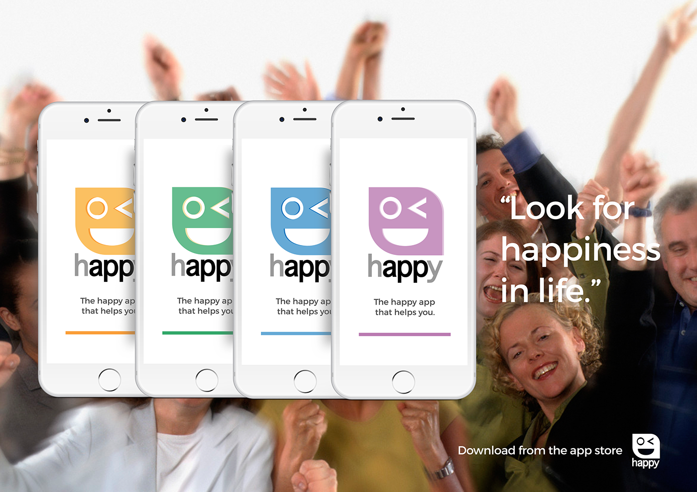 Adobe Portfolio brand app app design mental health happy app campaign Advertising Campaign Creative Campaign user experience