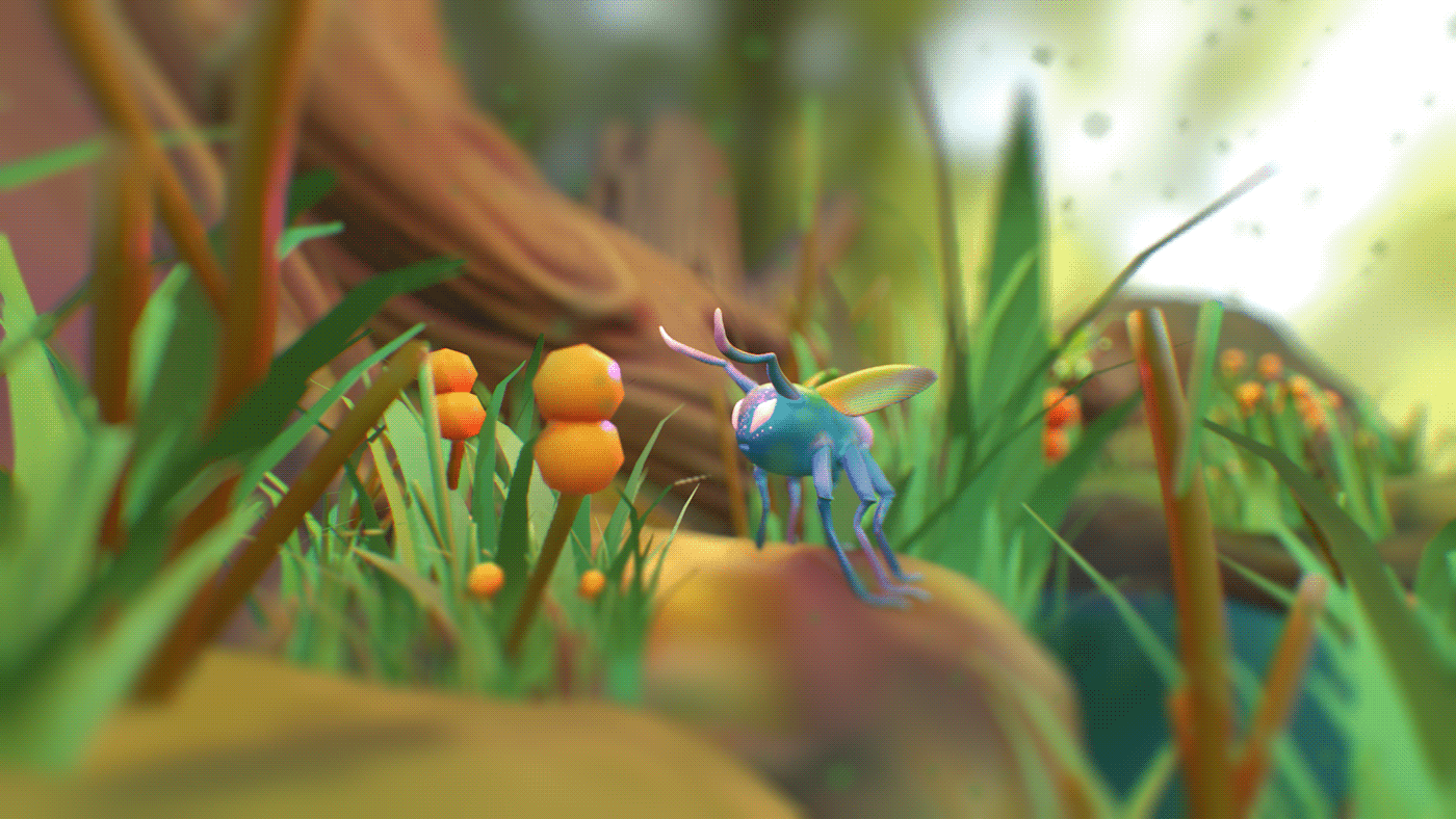 3D model cute environment firefly ilustration insect stylized