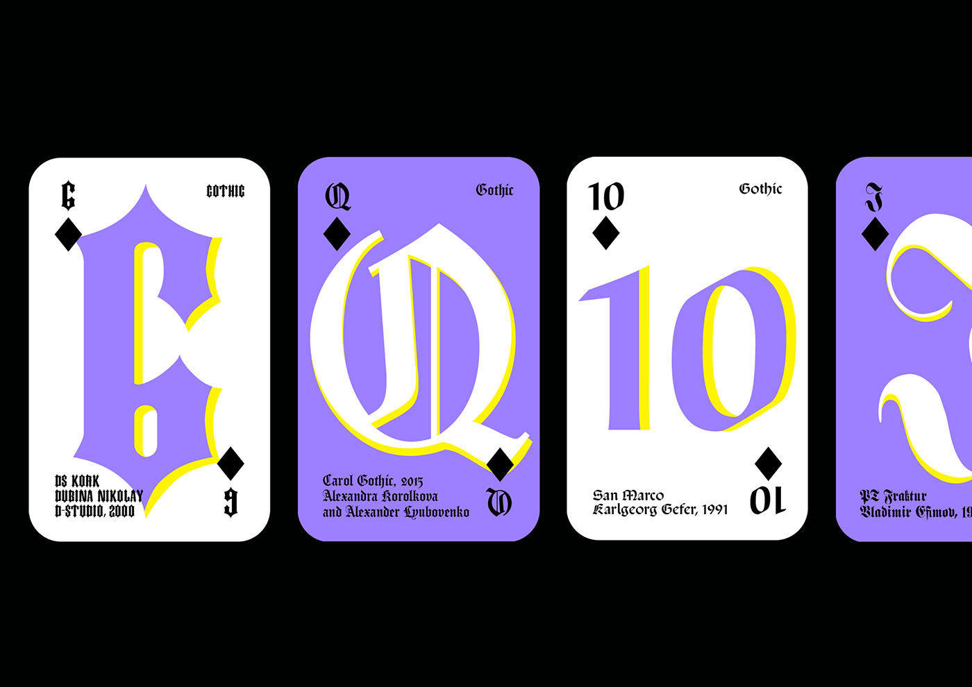 card design cards Display font playcards Playing Cards print Typeface typography   typography design