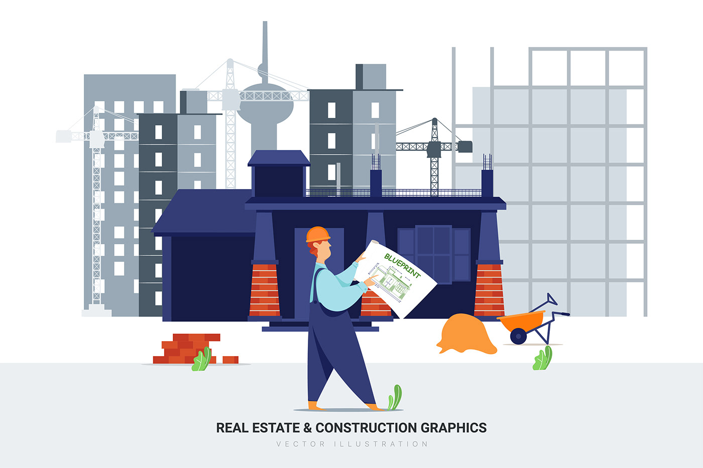 ILLUSTRATION  infographic abstract Character banner landing page flat Web Isometric