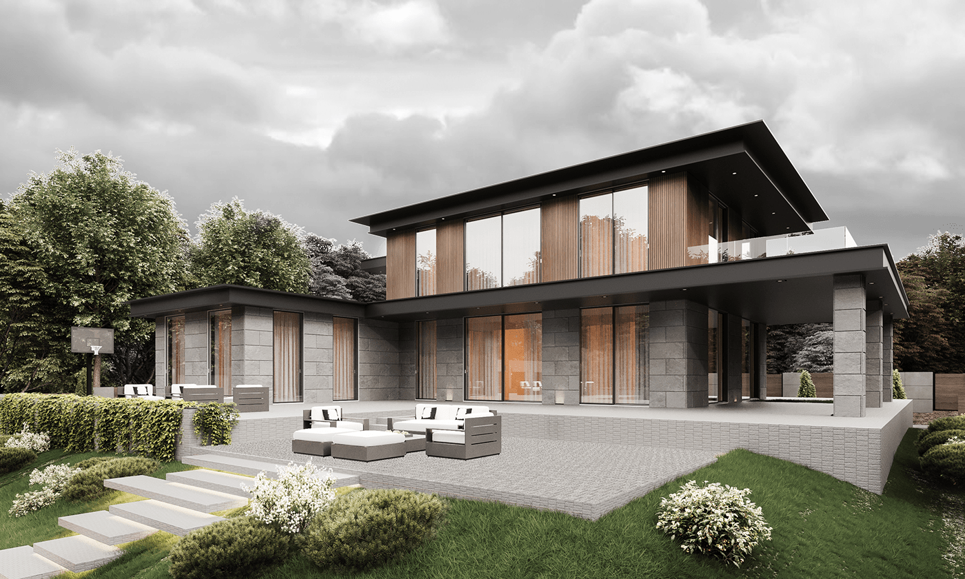 3D 3ds max Arcchitecture CGI corona exterior house modern Render visualization