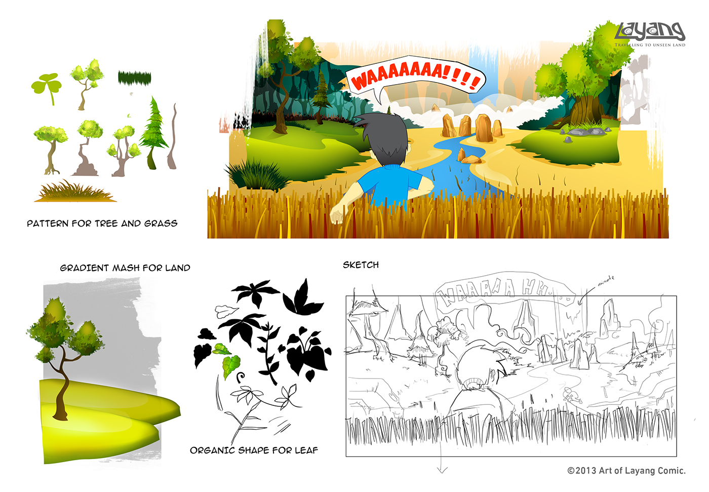 animation  layang comic ILLUSTRATION  forest Character