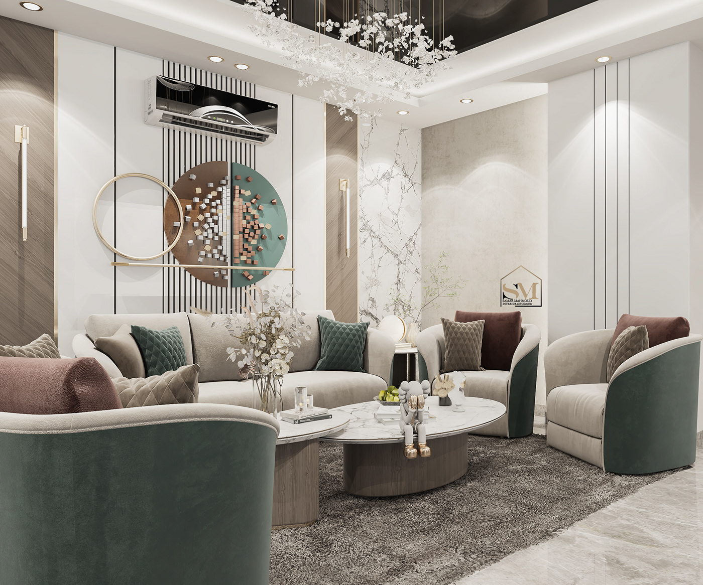 3D 3ds max design dinning interior design  modern reception reception design Render visualization