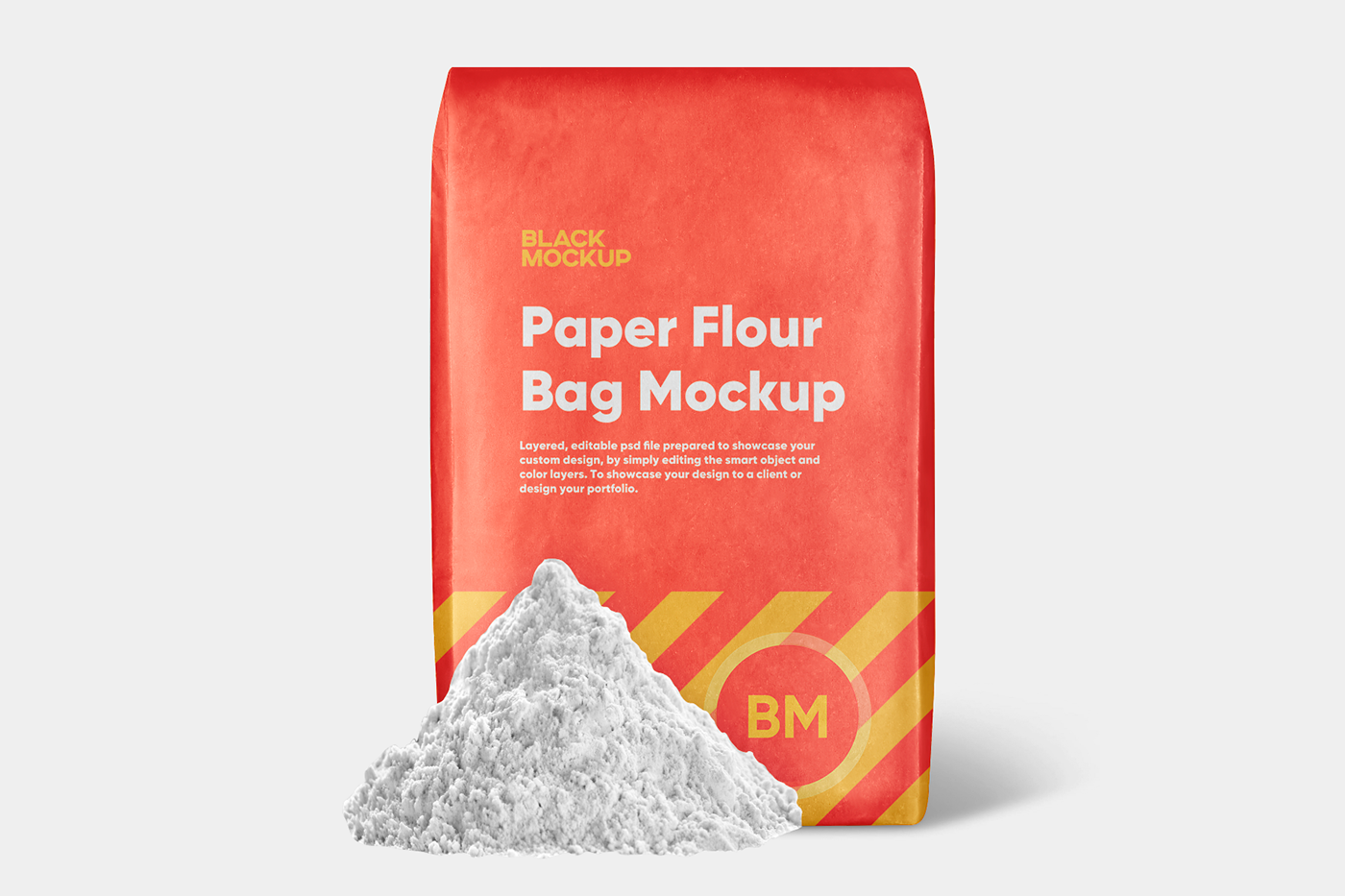 bag craft mockup bag mockup flour packing mockup paper bag mockup Paper Flour Bag Mockup
