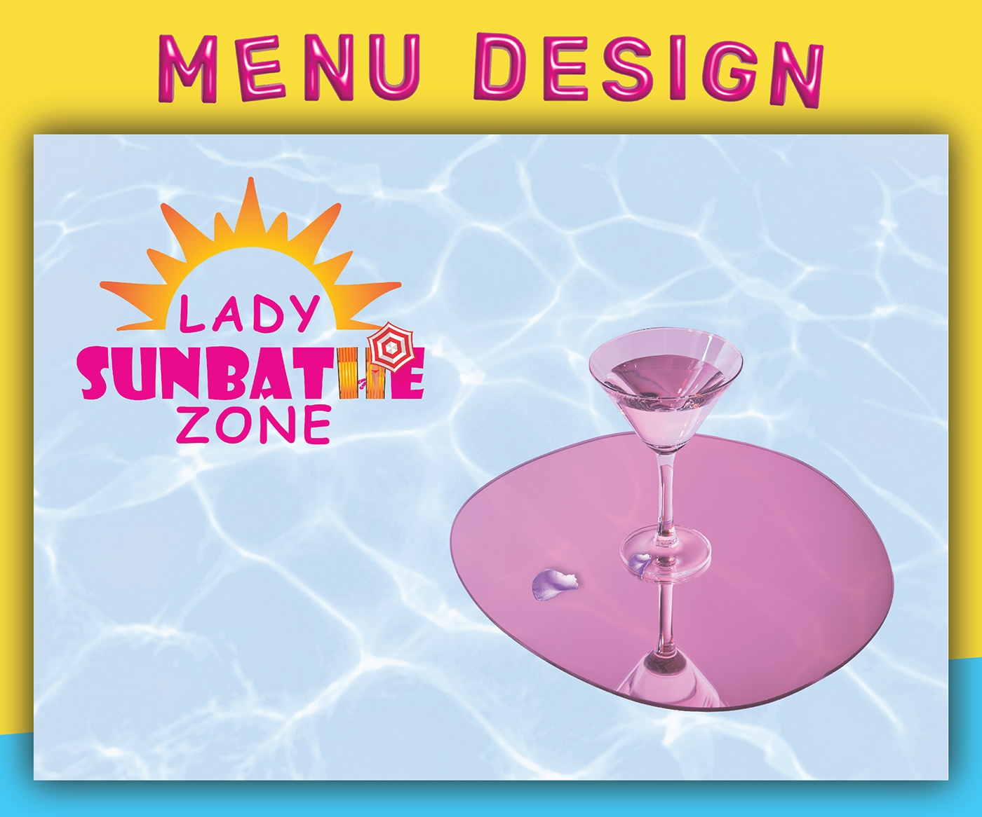 menu design design Pool summer cafe restaurant Food 