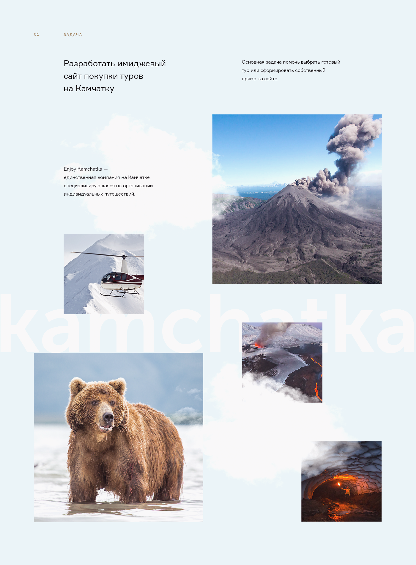 Travel Kamchatka ux UI trends tours tourism mountains animation 