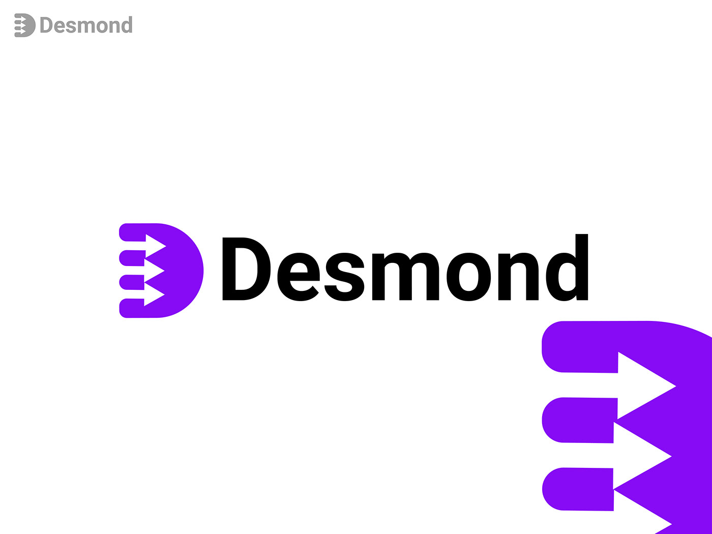 D letter minimal logo design| letter mark logo :: Behance