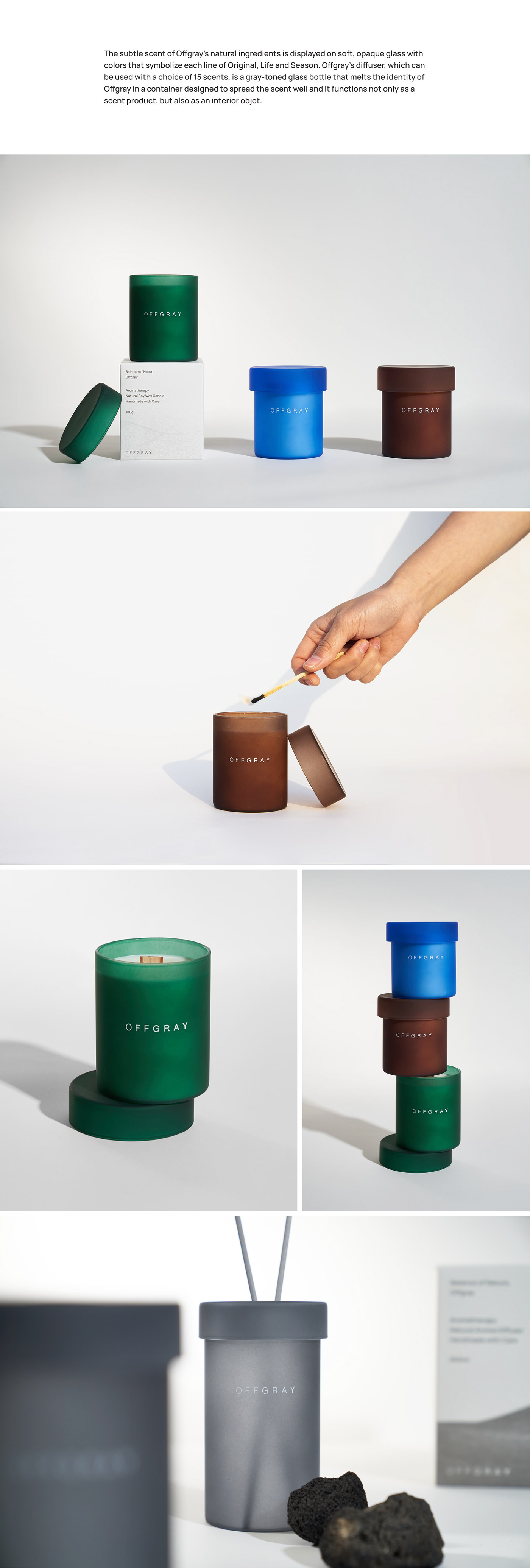 branding  Packaging brand identity visual bottle Aroma offgray