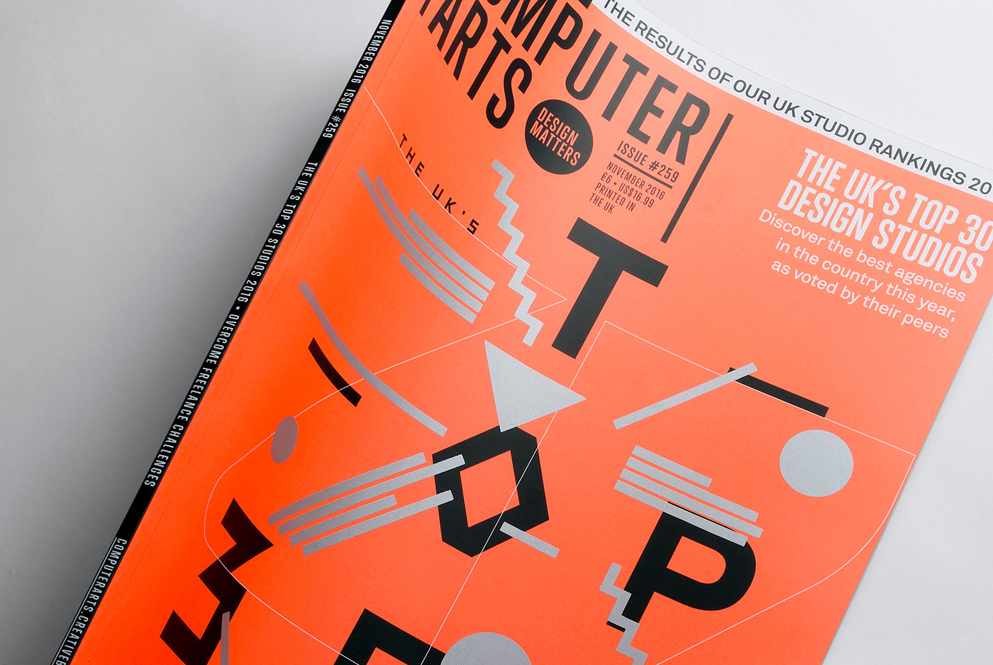 cover editorial Computer arts type font design sawdust