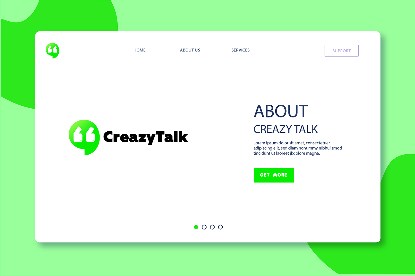 Creazy talk modern Chating logo